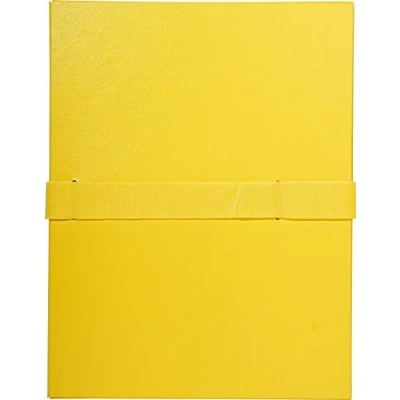 Image de EXACOMPTA Lot de 10 Chemises dos extensible balacron sangle Scratch Rabat en pied page 24 x 32 Jaune