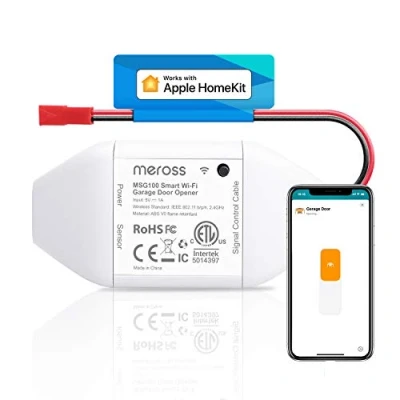 Image de Meross Ouvre Porte de Garage Connecté, Télécommande Intelligent Compatible avec Apple Home, Alexa, Google Home et SmartThings, Contrôle à Distance Commande Vocale