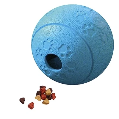 Image de Nobby Boule à goûter en Caoutchouc Bleu 11 cm