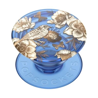 Image de PopSockets: PopGrip Support Extensible avec Dessus Interchangeable pour Smartphones et tablettes Motif Oiseau Bleu