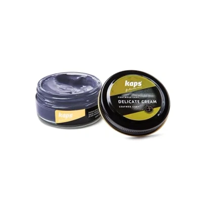 Image de Kaps Crème Délicate De Cirage Cuir Naturel Et Synthé Soin Chaussures Professionnel Intensif Du Nourrissant Pot Verre 50ml Plusieurs Couleurs (123 Violet)