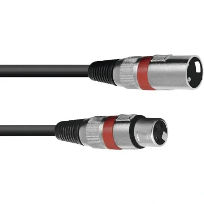 Image de Câble de liaison XLR Omnitronic 3.00 m Noir