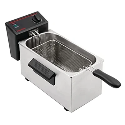 Image de Friteuse Caterlite. Puissance : 2Kw. Cuve 3.5L. Dimensions: 240(H) X 232(L) 429(P) Mm Acier Inoxydable Frire