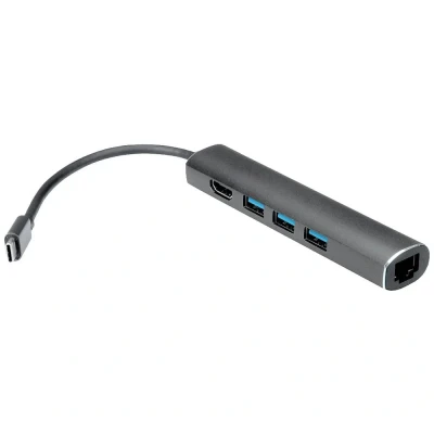 Image de VALUE 12.99.1043 station d&#039;accueil Avec fil USB 3.2 Gen 1 (3.1 1) Type C Gris Neuf