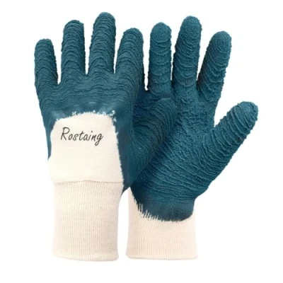 Image de ROSTAING Gants PROTECT Paire de Jardinage Mixte Rosiers et Petits Epineux en Latex Protection Imperméable Idéale pour la Taille des Vert Bleu