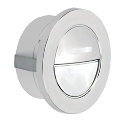 Image de applique murale encastrée ronde à led 0.7w blanc froid aric muro 1 chromé