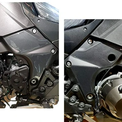 Image de Resin Bike Autocollant Moto Compatibles avec Kawasaki Versys 1000 Grand Tourer 2019 2020. Protections Latérales de Cadre Contre Les Chocs et Éraflures. 3D Résinés