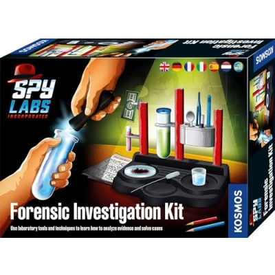 Image de Kosmos 617240 Spy Labs Incorporated Forensic Kit d&#039;investigation pour laboratoires de détection, Analyse des preuves et étuis Solution, Jouets détection Enfants, Instructions
