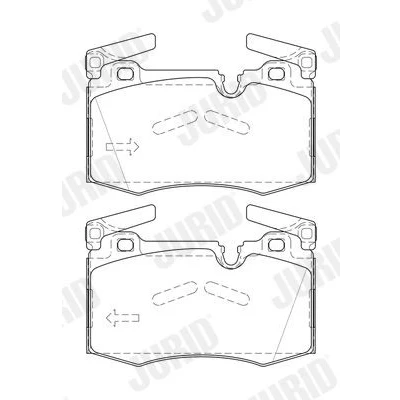 Image de JURID 573423J Jeu de plaquettes frein non préparé pour indicateur d&#039;usure MINI: 3/5 portes, Clubman, Cabriolet