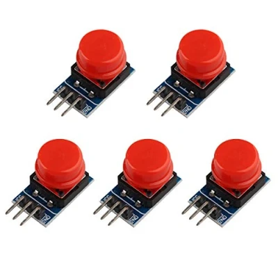 Image de HALJIA Lot de 5 boutons module touches pour clavier électronique simulant la lumière tactile, haut niveau sortie Compatible avec Arduino