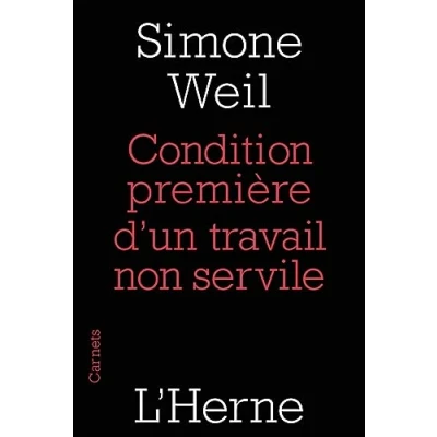 Image de condition premiere d un travail non servile Livre d’occasion Correct