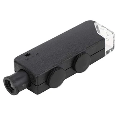 Image de Microscope de Poche, 60 100X Réglable LED Éclairé Poche Loupe Portable pour Observation, Mini avec Zoom Enfants, Étudiants