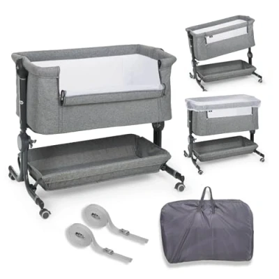 Image de ms Lit cododo Confortable Inclinaison réglable en Hauteur Matelas Inclus et moustiquaire Standard