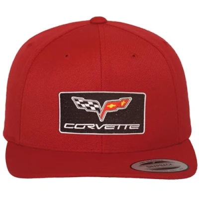 Image de Chevrolet Officiellement sous Licence Corvette C6 Patch Cap (Rouge)