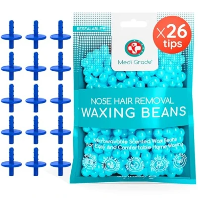 Image de Perles de Cire et Embouts Remplacement Pour Le Kit d&#039;épilation Du Nez Medi Grade Recharge Nasaux Disgracieux Poils Qui Démangent 50g 26
