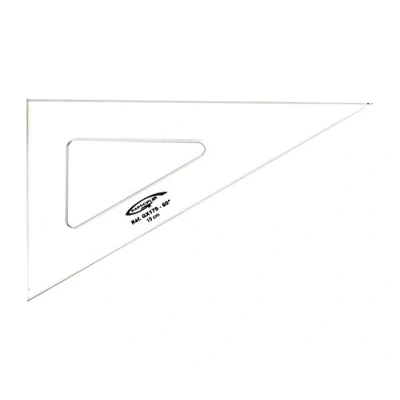 Image de Graphoplex Equerre 60 3 bords droits 15 cm Transparent