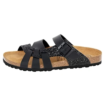 Image de Lico Femme Bioline Gleam Mules, Noir (Schwarz Schwarz), 38 EU