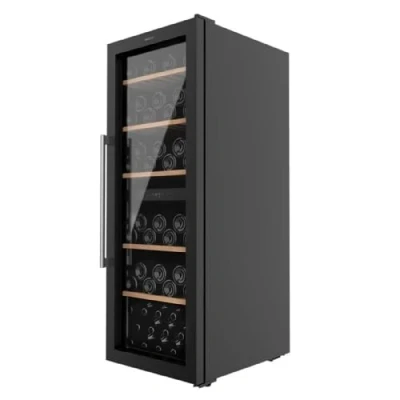 Image de Cecotec Cave à Vin de 77 Bouteilles Bolero GrandSommelier Duo 77000 Noir. 193 L, système refroidissement par compresseur, affichage, commande tactile