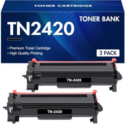 Image de Toner Bank TN2420 Compatible pour Brother DCP L2530DW MFC L2710DW HL L2350DW L2510D L2375DW L2730DW L2750DW L2310D TN 2420 2410 (Noir, 2 Pack)