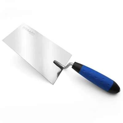 Image de HOGARD Truelle de Maçon à Bout Carré en Acier Inoxydable avec Poignée Souple Fabriquée UE 180 mm