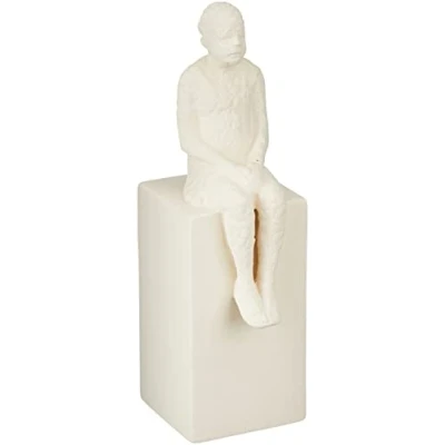 Image de Kähler Le rêveur H21.5 cm Sculptures de caractère Finition Non émaillée, Blanc