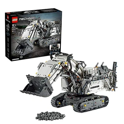 Image de LEGO 42100 Technic La Pelleteuse Liebherr R 9800, Véhicule de Chantier RC Télécommandé, Kit Construction