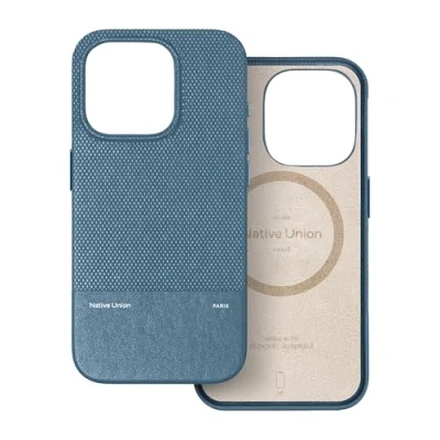 Image de Native Union Étui (Re) Classique 3.0 Compatible MagSafe avec Aimants Intégrés Matériaux Résistants &amp; Recyclés Ultra Durable Protection Antichute de 1,8 m pour iPhone 16 Pro (Bleu Marine)