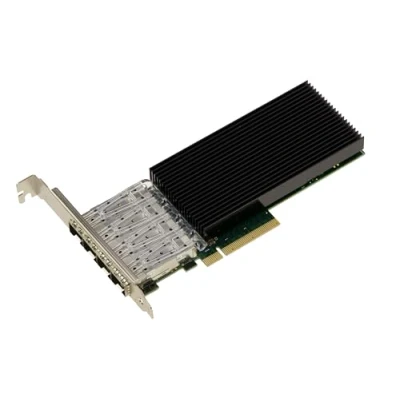 Image de KALEA INFORMATIQUE Carte contrôleur PCIe réseau LAN 10G Fibre SFP+ 4 Ports X722 DA4 avec Chipset Intel Confidential 10GbE Ethernet Network Adapter