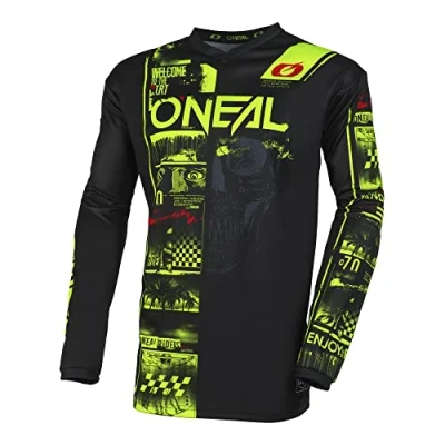 Image de O&#039;NEAL Élément Jersey T Shirt, Noir/Jaune Fluo, S Mixte