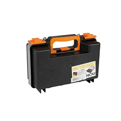 Image de COGEX Mallette de rangement, caisse rangement A casier double face 16 compartiments rangements Dimensions: 290x200x120mm Permet d&#039;organiser votre quincaillerie Pratique