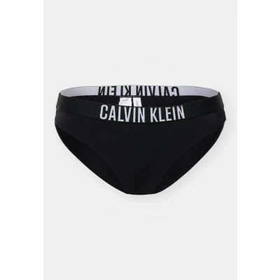 Image de Calvin Klein Bas de Bikini Femme avec Ceinture Emblématique, Noir (Pvh Black), L