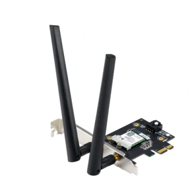 Image de ASUS PCE AX1800 Carte Réseau Wi Fi 6, Double Bande (2,4 GHz / 5GHz), 1800 Mbit/s, Adaptateur Bluetooth 5.0