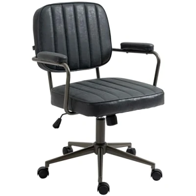 Image de CLP Chaise De Bureau Natrona I Ergonomique Réglable en Hauteur Pivotant À 360 Degrés avec Fonction Bascule Rembourrée, Couleur:Noir Antique