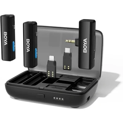 Image de Boya Boyalink Wireless Microphone set. incl 2 mic, charger all type of plugs (Boyalink)