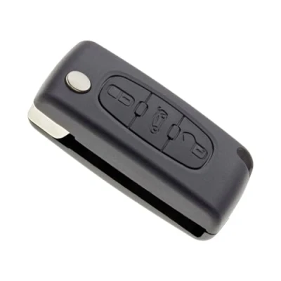 Image de Jongo Coque de Clé sans Lame Compatible avec Citroën C5, Jumpy 3 et Peugeot 207 CC, 307 308 Expert CE0523 ( Model Delphi) Boitier Clef Plip Voiture Utilitaire Télécommande Boutons