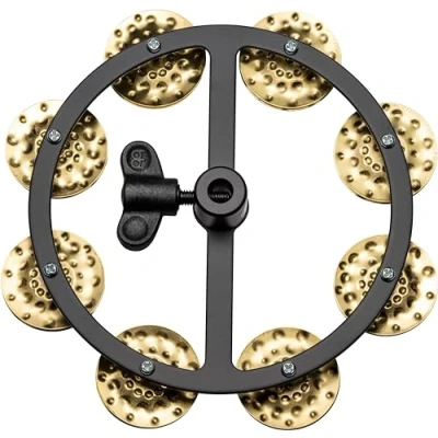 Image de Meinl HTHH1B BK Headliner Series Tambourin 1 rangée Grelots en laiton martelé