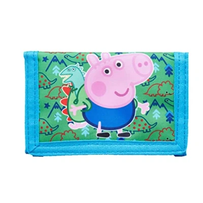 Image de George Pig Portefeuille à trois volets pour enfant Vert, Taille unique, Moderne