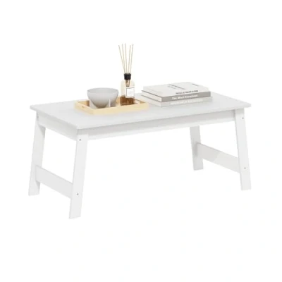 Image de Furinno Beginning Table Basse, Bois d&#039;ingénierie, Blanc, 90,2 (W) x 39,6 (H) 49 (D) cm