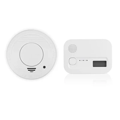 Image de Kit de sécurité Smartwares détecteur fumée et CO Inclus Bouton Test Piles remplaçables incluses Durée Vie 10 Ans Blanc FSE 19204