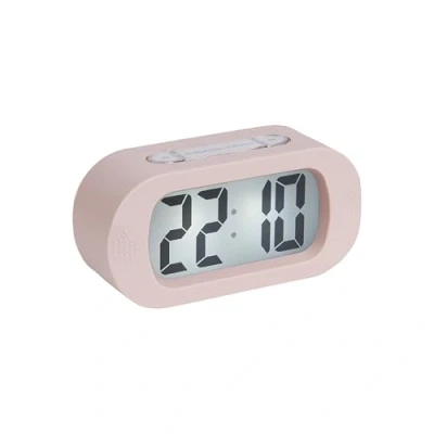 Image de Karlsson KA5753PI Réveil numérique LCD rétro éclairé Gummy ABS caoutchouté Rose H7 x 5 14 cm