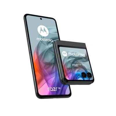 Image de Motorola Razr 50 8 +256 Go,écran 3,6&quot;, Double capteur 50MP avec IA, résistant à l&#039;eau, Gris Acier