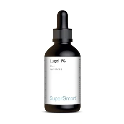 Image de Lugol 1% Iode en gouttes Nettoie Plaies et Brûlures Solution iodo iodurée Diiode Iodure de Potassium 2% Contribue au Fonctionnement Normal la Thyroïde 1000 Supersmart