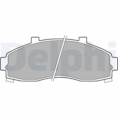 Image de DELPHI LP1664 Jeu de plaquettes frein avec indicateur d&#039;usure sans accessoires
