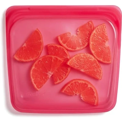 Image de Stasher Sacs en Silicone Réutilisables Pour Conservation Des Aliments, Sandwich Bag, Framboise, Chaleur, Lave vaisselle &amp; Congélateur, Écologique, Sac à Lunch Portable, Sans Fuite, BPA, 795 ml
