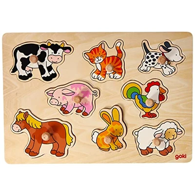 Image de Goki Puzzle à Encastrements, Bébés Animaux