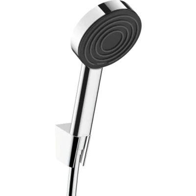 Image de Hansgrohe Set de Douche Pulsify S, Ensemble Douche, Pommeau avec Support et Flexible 1,25 m, Douchette à Main 1 Type Jet, Chromé, 24301000