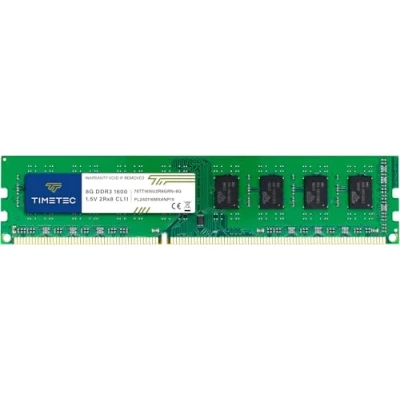 Image de Timetec 8 Go DDR3L/DDR3 1600MHz PC3L 12800/PC3 12800 (PC3 12800U) Non ECC sans Tampon 1.5V CL11 2Rx8 Double Rang 240 Broches UDIMM Ordinateur de Bureau mémoire RAM Module Mise à Niveau