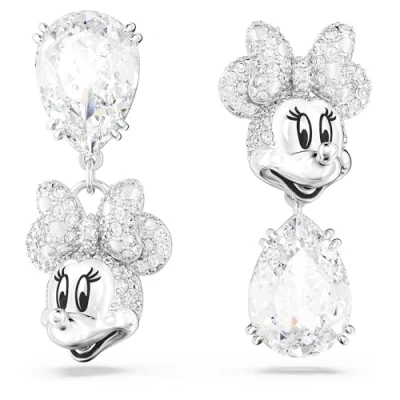 Image de Swarovski Disney 100 Earrings Minnie Shiny Boucles d&#039;oreilles silvercoloured, Femme, Taille: One Size, Silver coloured