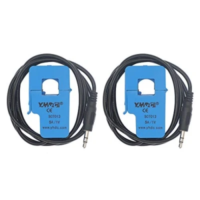Image de HUABAN 2PCS SCT013 005 5A 1V Capteur de transformateur courant à noyau divisé non invasif