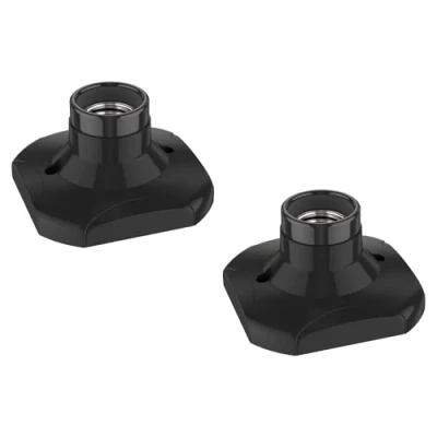 Image de ledscom.de 2 pièces plafonnier/douille de lampe ELEKTRA, porcelaine, noir, 1x E27 max. 60W